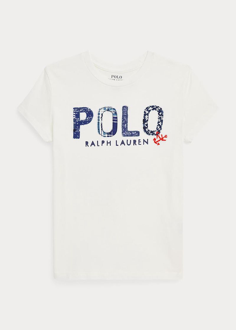 Camiseta Ralph Lauren Niña 7-14 Años Logo Cotton Jersey Chile Blancas HOWCL-0861